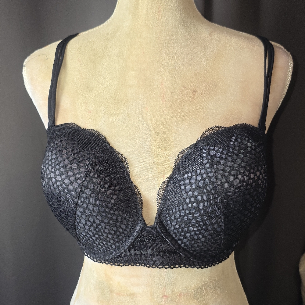 Very Sexy‎ VS Black Lace Multi-Way Strapless Push-Up Bra Womens 36DD